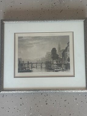 Tuner Basler Black and Cream Riverbank Etching Print